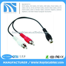 RCA Female to Dual RCA Male Audio Adapter Y Cable